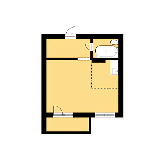 Расположение 1-к квартира 41 м² в ЖК «Акватория» № 285